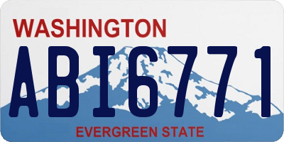WA license plate ABI6771