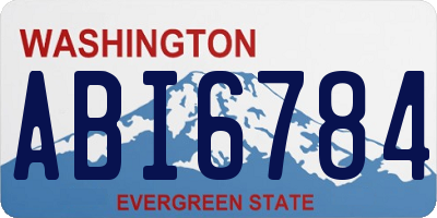 WA license plate ABI6784