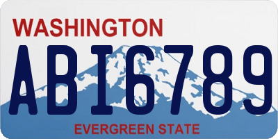 WA license plate ABI6789