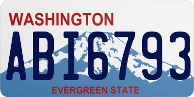 WA license plate ABI6793