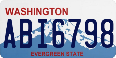 WA license plate ABI6798