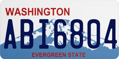 WA license plate ABI6804