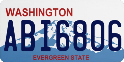 WA license plate ABI6806