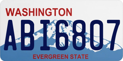 WA license plate ABI6807