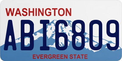 WA license plate ABI6809