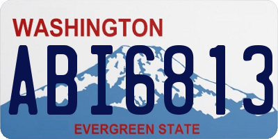 WA license plate ABI6813