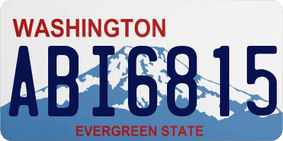 WA license plate ABI6815