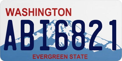 WA license plate ABI6821