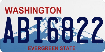 WA license plate ABI6822