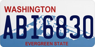 WA license plate ABI6830