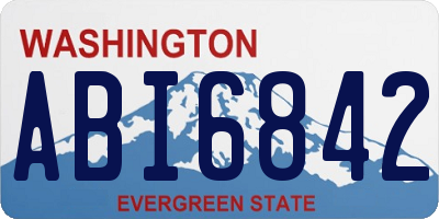WA license plate ABI6842