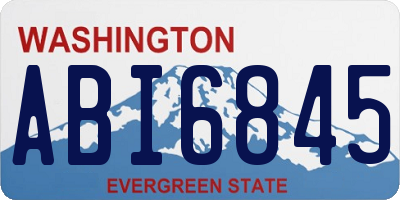 WA license plate ABI6845