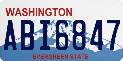 WA license plate ABI6847