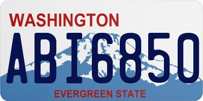 WA license plate ABI6850