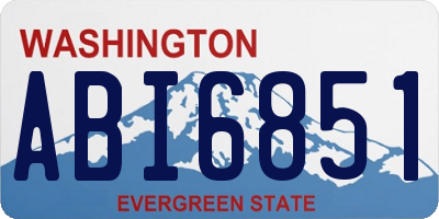 WA license plate ABI6851