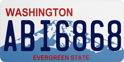 WA license plate ABI6868