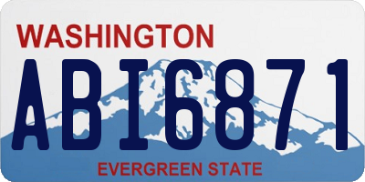 WA license plate ABI6871