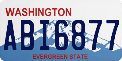 WA license plate ABI6877