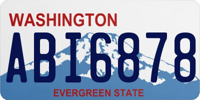 WA license plate ABI6878
