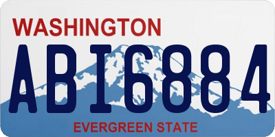 WA license plate ABI6884