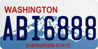 WA license plate ABI6888