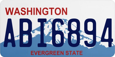 WA license plate ABI6894