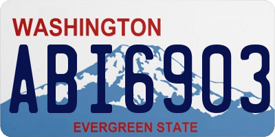 WA license plate ABI6903