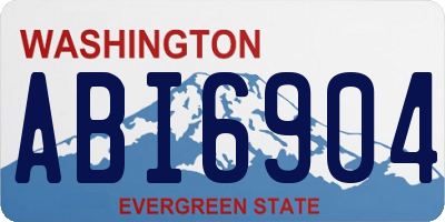 WA license plate ABI6904