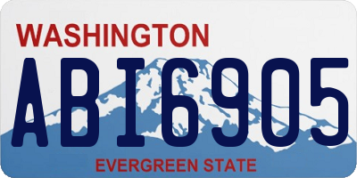 WA license plate ABI6905