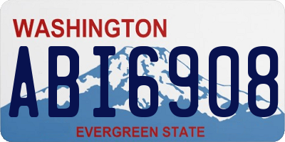 WA license plate ABI6908