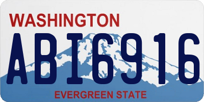 WA license plate ABI6916