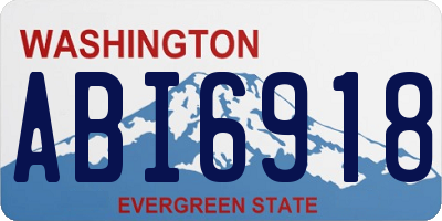 WA license plate ABI6918