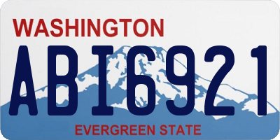 WA license plate ABI6921