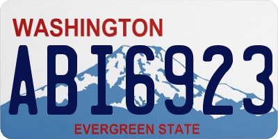 WA license plate ABI6923