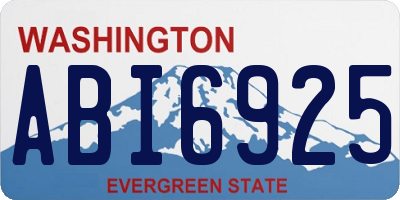 WA license plate ABI6925