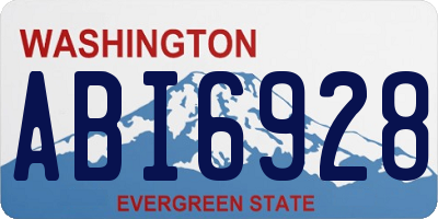 WA license plate ABI6928