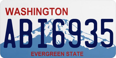 WA license plate ABI6935