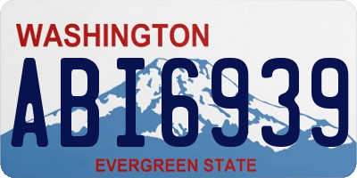 WA license plate ABI6939