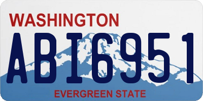 WA license plate ABI6951