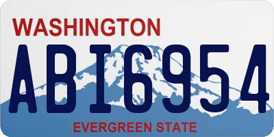 WA license plate ABI6954