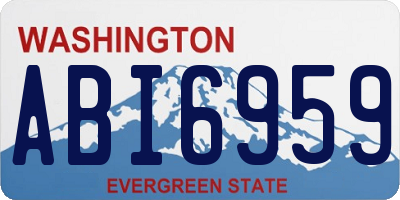 WA license plate ABI6959