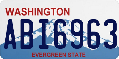 WA license plate ABI6963