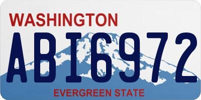 WA license plate ABI6972