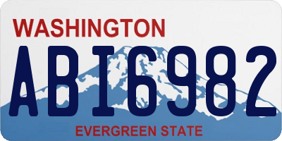WA license plate ABI6982