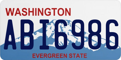 WA license plate ABI6986