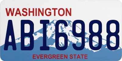 WA license plate ABI6988