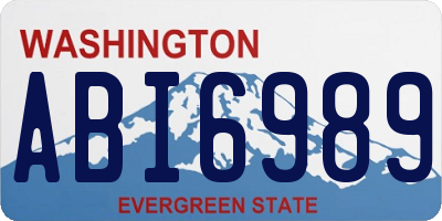 WA license plate ABI6989