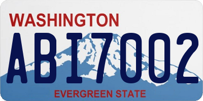 WA license plate ABI7002