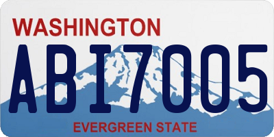 WA license plate ABI7005