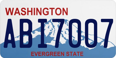 WA license plate ABI7007